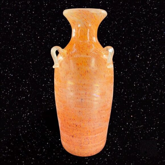 1970s Italian Murano Art Glass Seguso Scavo Triple Handle Vase Jug Textured VTG - Picture 2 of 14